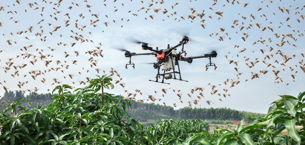 T16 high-tech farm drones from Chinese Drone manufacturer DJI