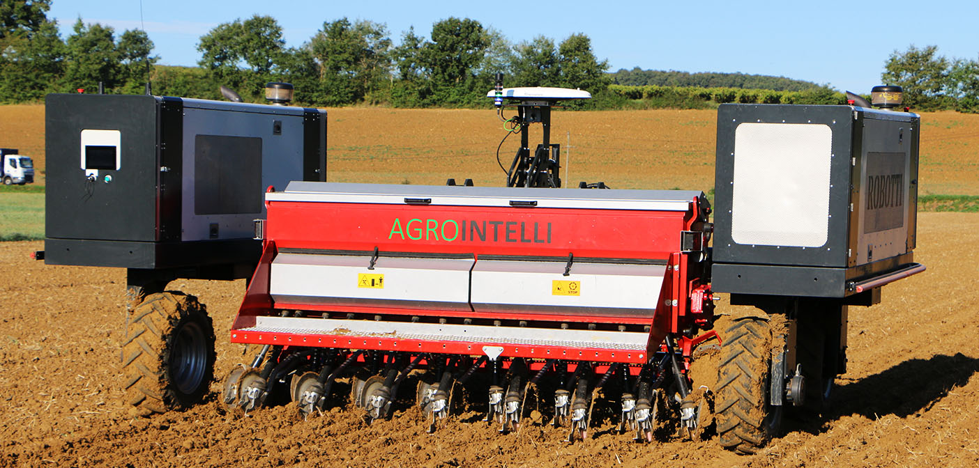 Robotic seed sowing (Image source: Agrointelli)