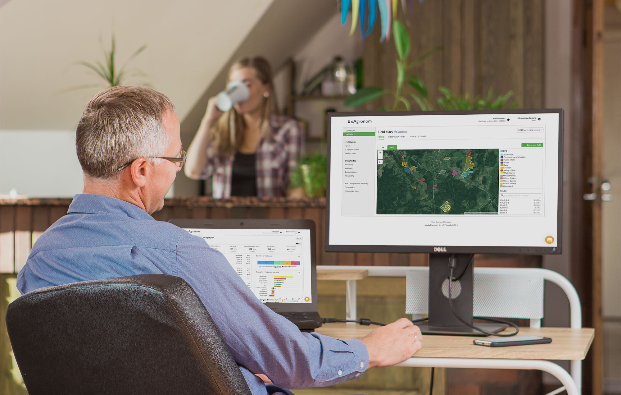A complete cloud-based farm management platform for grain growers and agronomists