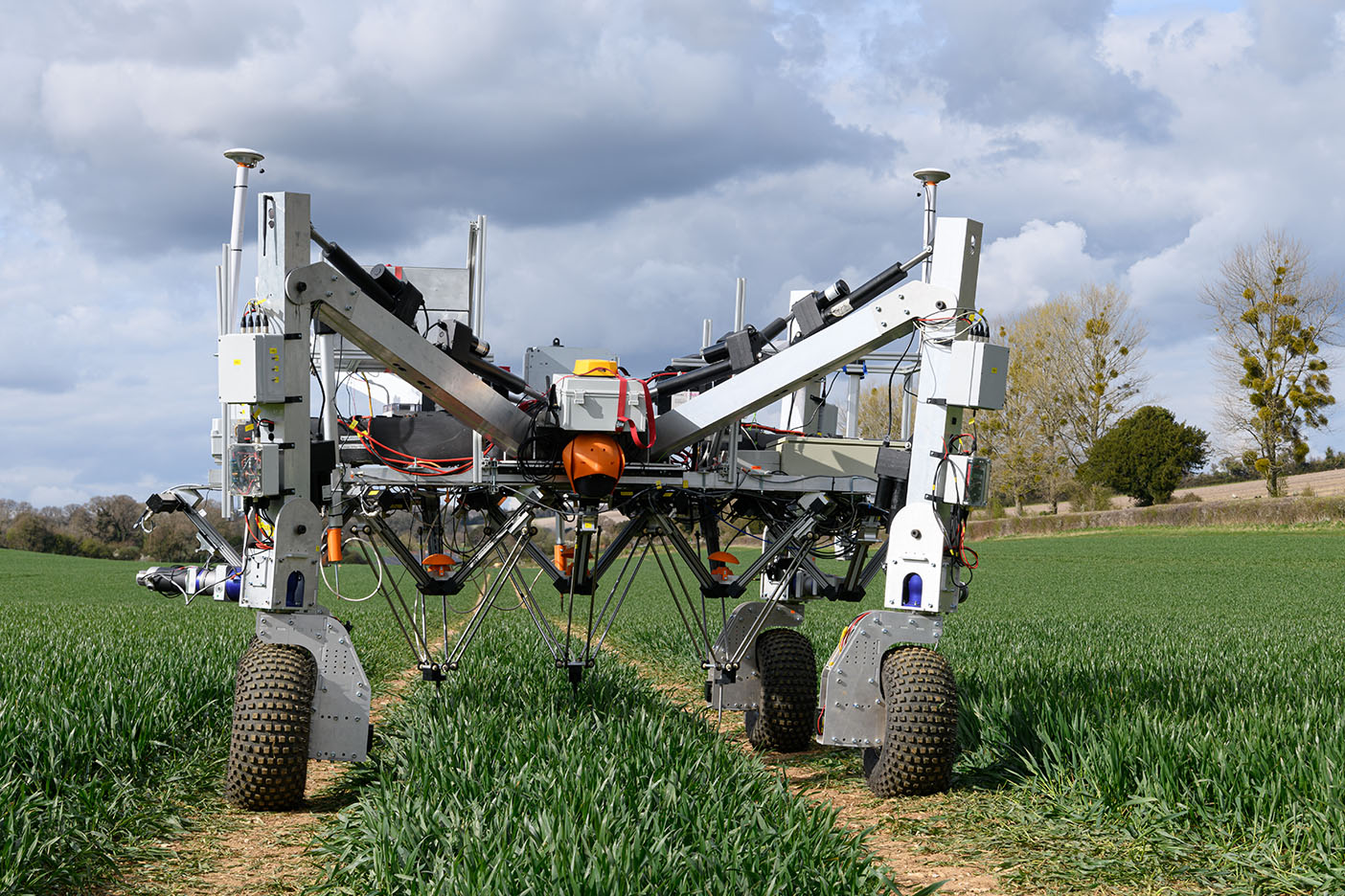 The ‘Dick’ robot prototype deploys RootWave non-chemical weeding technology mounted on an igus delta robotic arm to zap the weeds.