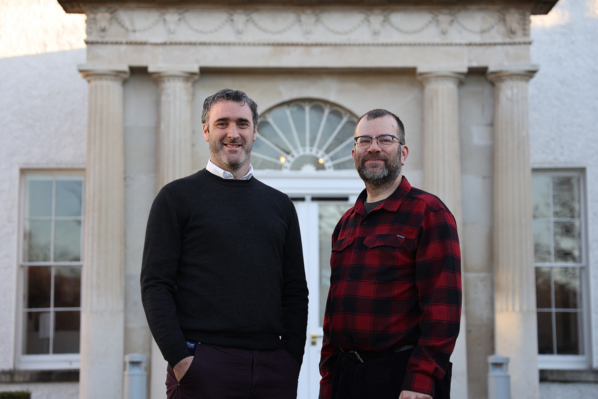 Pictured at NovaUCD in Dublin are Proveye founders, Jerome O’Connell and Professor Nick Holden, UCD School of Biosystems and Food Engineering. (Credit: Nick Bradshaw, Fotonic).